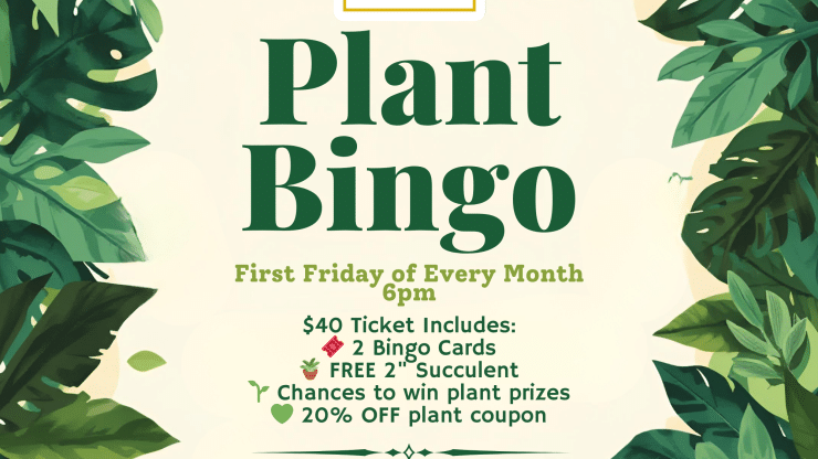 Vibrant Tropical Plant Bingo Graphic